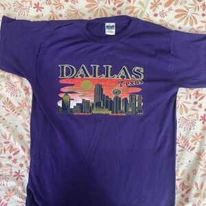 Gildan Purple Dallas Skyline T-Shirt
